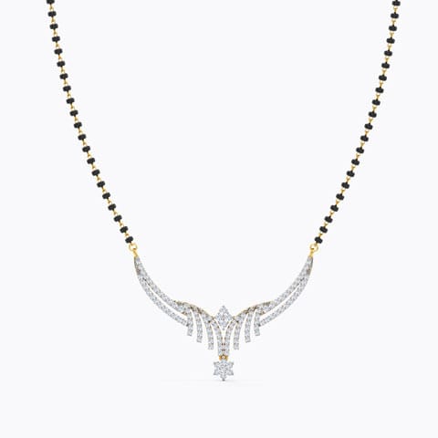 Hrida Diamond Mangalsutra Diamond Mangalsutra 18 Karat Yellow Gold Hrida Diamond Mangalsutra