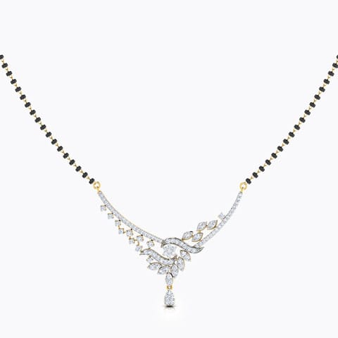 Aara Diamond Mangalsutra Diamond Mangalsutra 18 Karat Yellow Gold Aara Diamond Mangalsutra