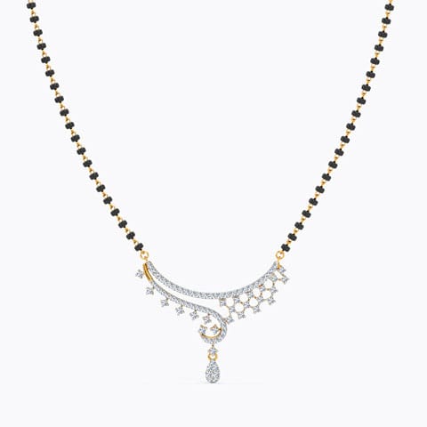 Yanvi Diamond Mangalsutra Diamond Mangalsutra 18 Karat Yellow Gold Yanvi Diamond Mangalsutra