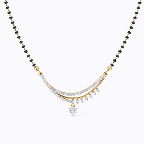Aadhira Diamond Mangalsutra Diamond Mangalsutra 18 Karat Yellow Gold Aadhira Diamond Mangalsutra