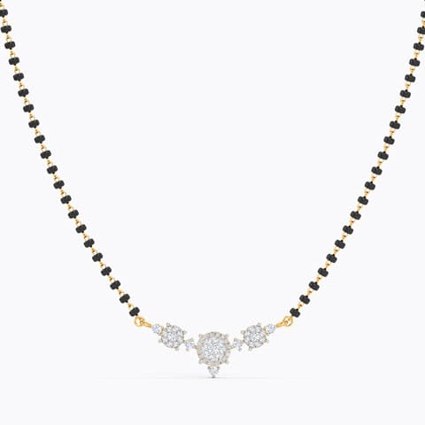 Vritika Miracle Plate Diamond Mangalsutra Diamond Mangalsutra 18 Karat Yellow Gold Vritika Miracle Plate Diamond Mangalsutra