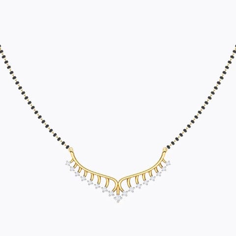 Vidya Diamond Mangalsutra Diamond Mangalsutra 18 Karat Yellow Gold Vidya Diamond Mangalsutra