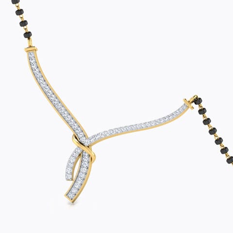 Shibani Diamond Mangalsutra Diamond Mangalsutra 18 Karat Yellow Gold Shibani Diamond Mangalsutra