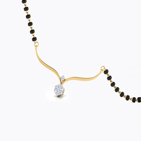 Lavanya Diamond Mangalsutra Diamond Mangalsutra 18 Karat Yellow Gold Lavanya Diamond Mangalsutra