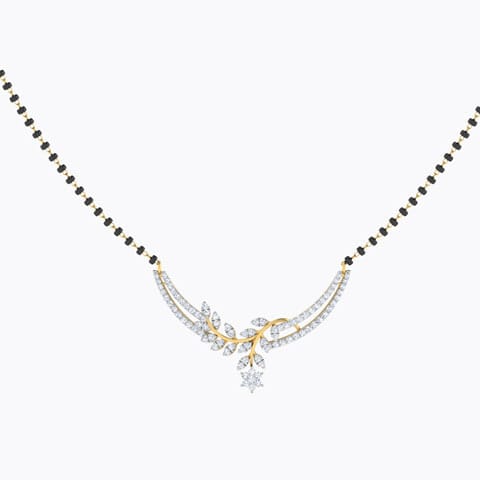 Pratha Diamond Mangalsutra Diamond Mangalsutra 18 Karat Yellow Gold Pratha Diamond Mangalsutra