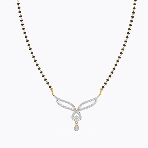 Siddhi Diamond Mangalsutra Diamond Mangalsutra 18 Karat Yellow Gold Siddhi Diamond Mangalsutra