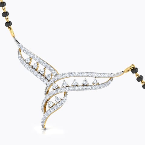 Aparna Diamond Mangalsutra Diamond Mangalsutra 18 Karat Yellow Gold Aparna Diamond Mangalsutra