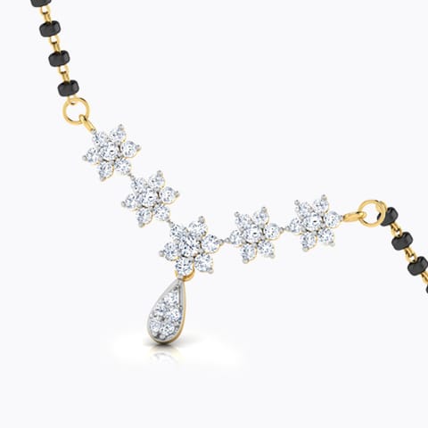 Chetna Diamond Mangalsutra Diamond Mangalsutra 18 Karat Yellow Gold Chetna Diamond Mangalsutra