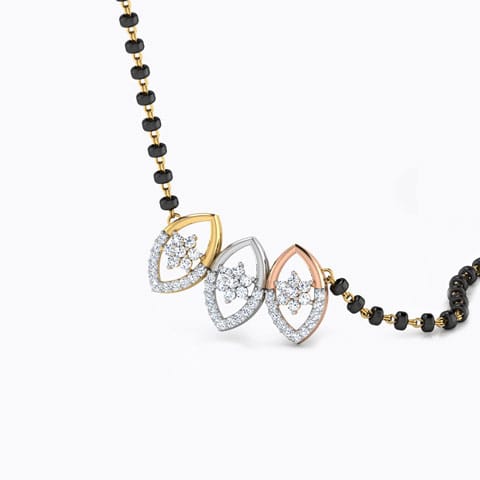 Devika Diamond Mangalsutra Diamond Mangalsutra 18 Karat Three Tone Gold Devika Diamond Mangalsutra