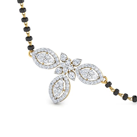 Yogita Diamond Mangalsutra Diamond Mangalsutra 18 Karat Yellow Gold Yogita Diamond Mangalsutra