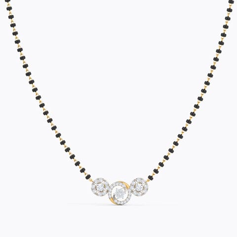 Chhaya Diamond Mangalsutra Diamond Mangalsutra 18 Karat Yellow Gold Chhaya Diamond Mangalsutra