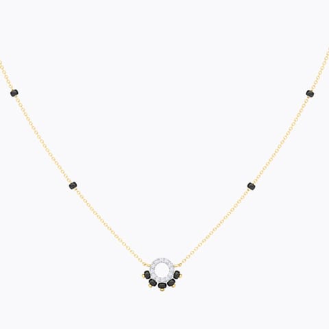 Aashika Diamond Mangalsutra Diamond Mangalsutra 18 Karat Yellow Gold Aashika Diamond Mangalsutra