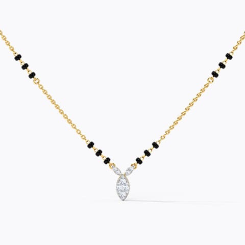 Ishani Diamond Mangalsutra Diamond Mangalsutra 14 Karat Yellow Gold Ishani Diamond Mangalsutra