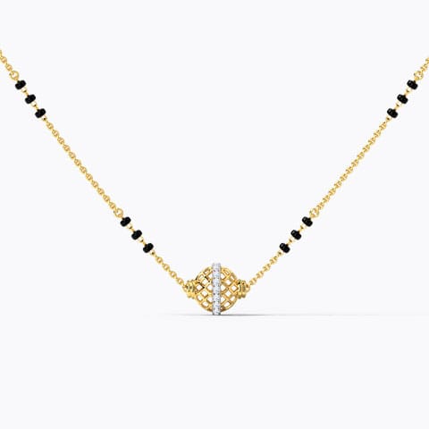 Raisha Diamond Mangalsutra Diamond Mangalsutra 14 Karat Yellow Gold Raisha Diamond Mangalsutra