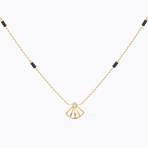 Anjana Diamond Mangalsutra Diamond Mangalsutra 14 Karat Yellow Gold Anjana Diamond Mangalsutra