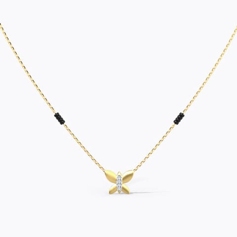 Athira Diamond Mangalsutra Diamond Mangalsutra 14 Karat Yellow Gold Athira Diamond Mangalsutra