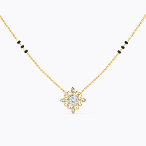 Kiana Diamond Mangalsutra Diamond Mangalsutra 14 Karat Yellow Gold Kiana Diamond Mangalsutra