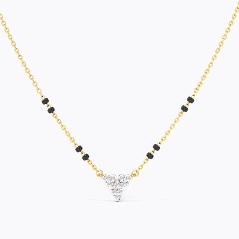 Diti Diamond Mangalsutra Diamond Mangalsutra 14 Karat Yellow Gold Diti Diamond Mangalsutra