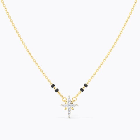 Ayesha Diamond Mangalsutra Diamond Mangalsutra 14 Karat Yellow Gold Ayesha Diamond Mangalsutra