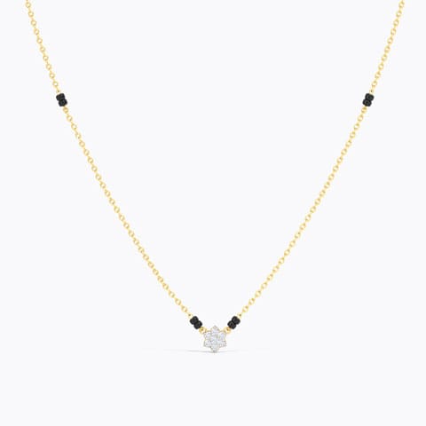 Alina Diamond Mangalsutra Diamond Mangalsutra 14 Karat Yellow Gold Alina Diamond Mangalsutra