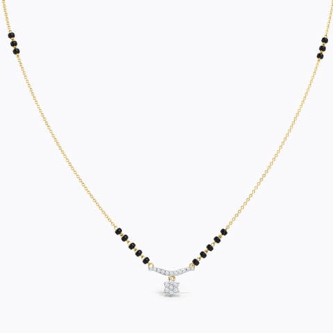 Eliana Diamond Mangalsutra Diamond Mangalsutra 14 Karat Yellow Gold Eliana Diamond Mangalsutra