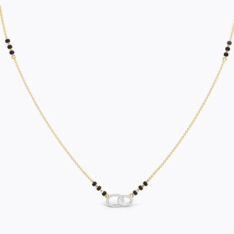 Netra Diamond Mangalsutra Diamond Mangalsutra 14 Karat Yellow Gold Netra Diamond Mangalsutra