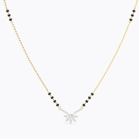 Tania Diamond Mangalsutra Diamond Mangalsutra 14 Karat Yellow Gold Tania Diamond Mangalsutra