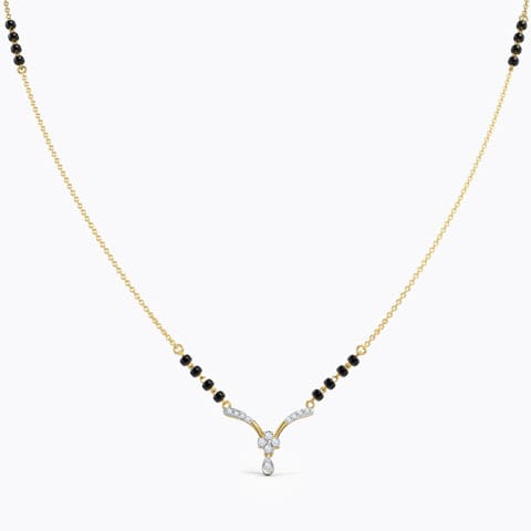Zarah Diamond Mangalsutra Diamond Mangalsutra 14 Karat Yellow Gold Zarah Diamond Mangalsutra