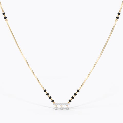 Aashvi Diamond Mangalsutra Diamond Mangalsutra 14 Karat Yellow Gold Aashvi Diamond Mangalsutra