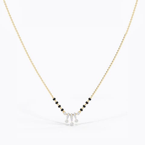 Ariana Diamond Mangalsutra Diamond Mangalsutra 14 Karat Yellow Gold Ariana Diamond Mangalsutra