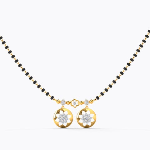 Manipura Watimani Diamond Mangalsutra Diamond Mangalsutra 18 Karat Yellow Gold Manipura Watimani Diamond Mangalsutra