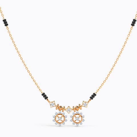 Surya Watimani Diamond Mangalsutra Diamond Mangalsutra 14 Karat Rose Gold Surya Watimani Diamond Mangalsutra