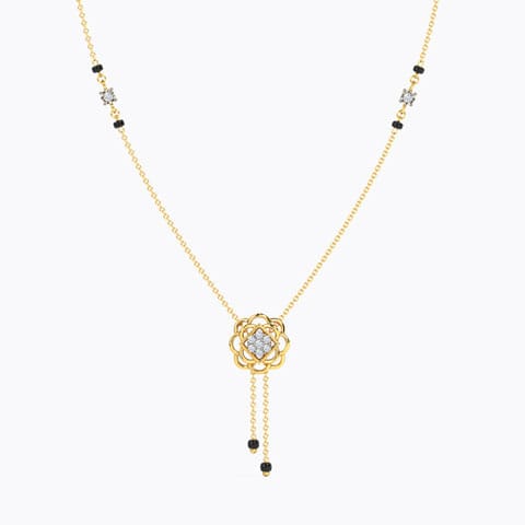 Preeta Diamond Mangalsutra Diamond Mangalsutra 14 Karat Yellow Gold Preeta Diamond Mangalsutra