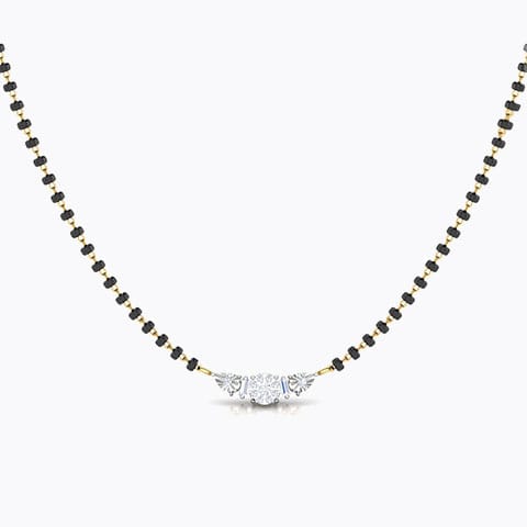 Shreya Miracle Plate Diamond Mangalsutra Diamond Mangalsutra 18 Karat Yellow Gold Shreya Miracle Plate Diamond Mangalsutra