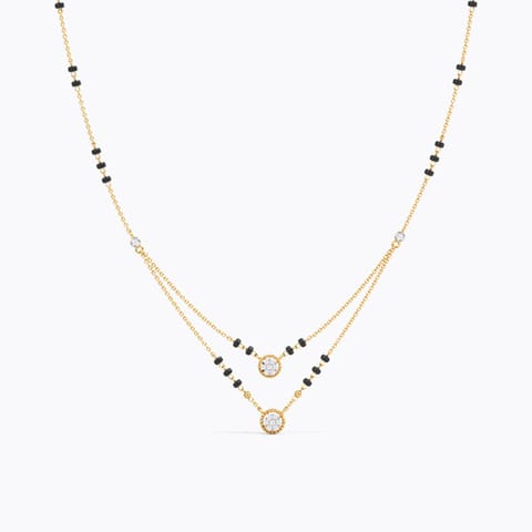 Advika Diamond Mangalsutra Diamond Mangalsutra 14 Karat Yellow Gold Advika Diamond Mangalsutra