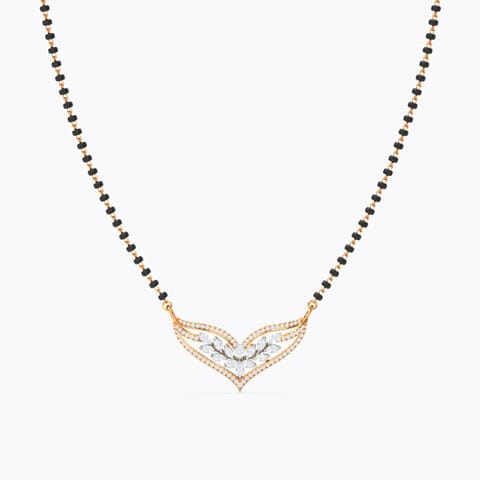 Dhara Diamond Mangalsutra Diamond Mangalsutra 14 Karat Rose Gold Dhara Diamond Mangalsutra