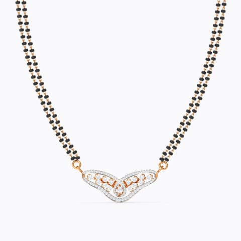 Salena Diamond Mangalsutra Diamond Mangalsutra 14 Karat Rose Gold Salena Diamond Mangalsutra