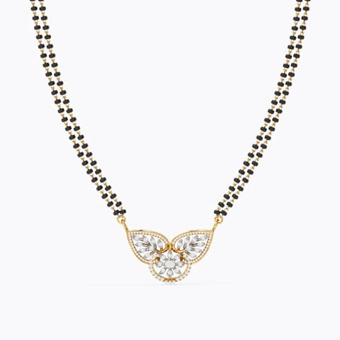 Shashi Diamond Mangalsutra Diamond Mangalsutra 14 Karat Yellow Gold Shashi Diamond Mangalsutra