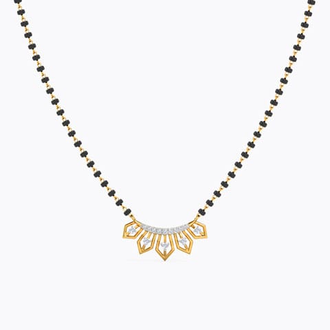 Aboli Diamond Mangalsutra Diamond Mangalsutra 14 Karat Yellow Gold Aboli Diamond Mangalsutra