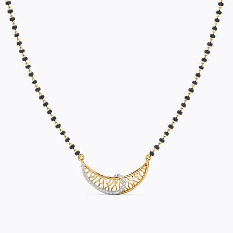 Yami Diamond Mangalsutra Diamond Mangalsutra 14 Karat Yellow Gold Yami Diamond Mangalsutra