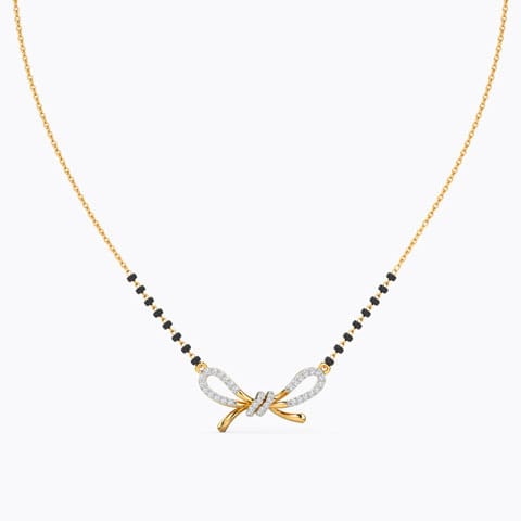 Suhani Diamond Mangalsutra Diamond Mangalsutra 14 Karat Yellow Gold Suhani Diamond Mangalsutra