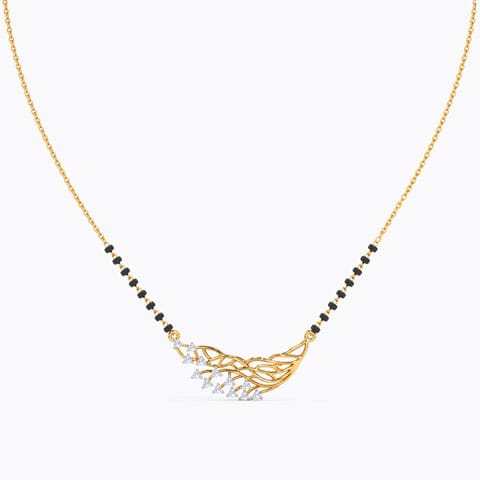 Aakriti Diamond Mangalsutra Diamond Mangalsutra 14 Karat Yellow Gold Aakriti Diamond Mangalsutra
