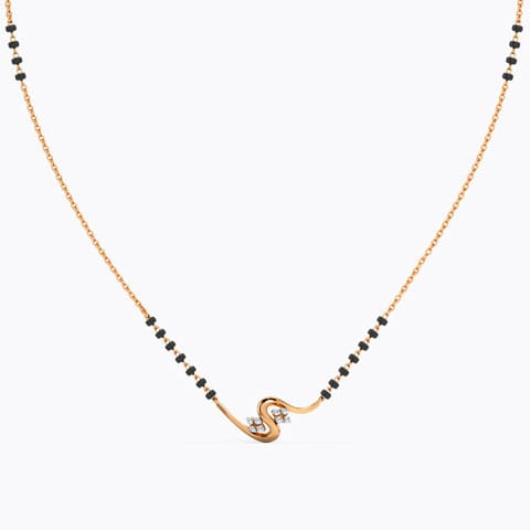 Ikshita Diamond Mangalsutra Diamond Mangalsutra 14 Karat Rose Gold Ikshita Diamond Mangalsutra