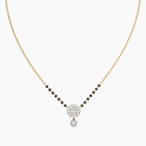 Manorama Diamond Mangalsutra Diamond Mangalsutra 14 Karat Yellow Gold Manorama Diamond Mangalsutra