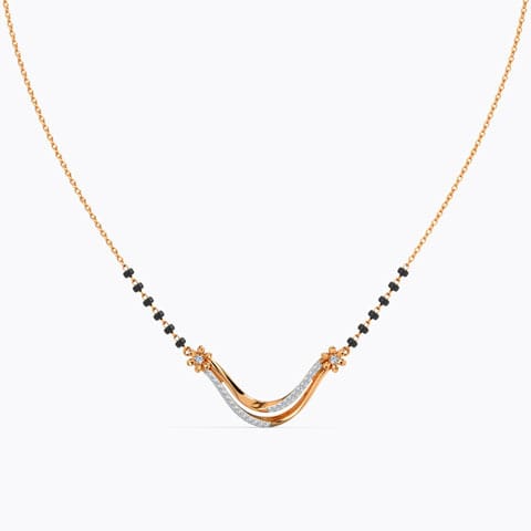 Orla Diamond Mangalsutra Diamond Mangalsutra 14 Karat Rose Gold Orla Diamond Mangalsutra