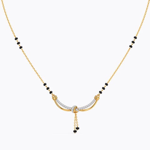 Emer Diamond Mangalsutra Diamond Mangalsutra 14 Karat Yellow Gold Emer Diamond Mangalsutra