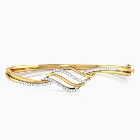 Lorra Curved Diamond Bracelet Diamond Bracelets 18 Karat Yellow Gold Lorra Curved Diamond Bracelet