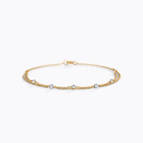 Lilla Sparkle Spot Diamond Bracelet Diamond Bracelets 18 Karat Yellow Gold Lilla Sparkle Spot Diamond Bracelet