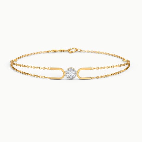 Elia Hug Diamond Bracelet Diamond Bracelets 18 Karat Yellow Gold Elia Hug Diamond Bracelet