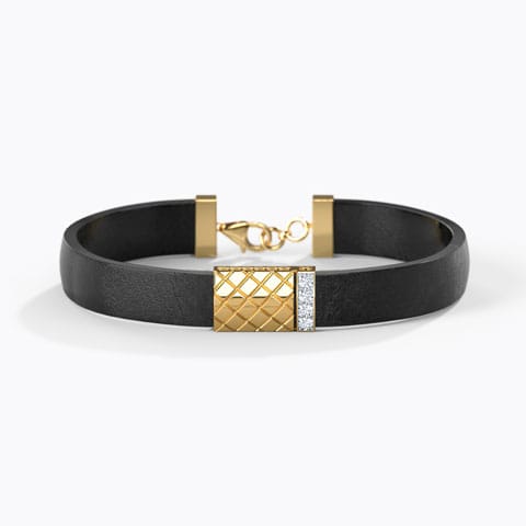 Brad Diamond Bracelet for Men Diamond Bracelets 18 Karat Yellow Gold Brad Diamond Bracelet for Men